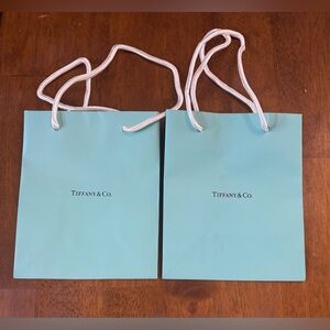 Tiffany & Co Lot Of TWO Blue Shopping Medium Gift Bags